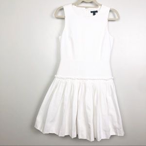 J Crew White Drop Waist Dress 4